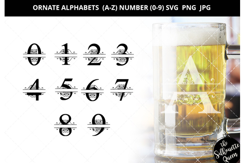 ornate-frames-alphabet-number-silhouette-vector