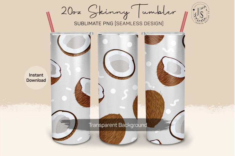 coconut-fruit-20oz-tumbler-sublimation-wraps