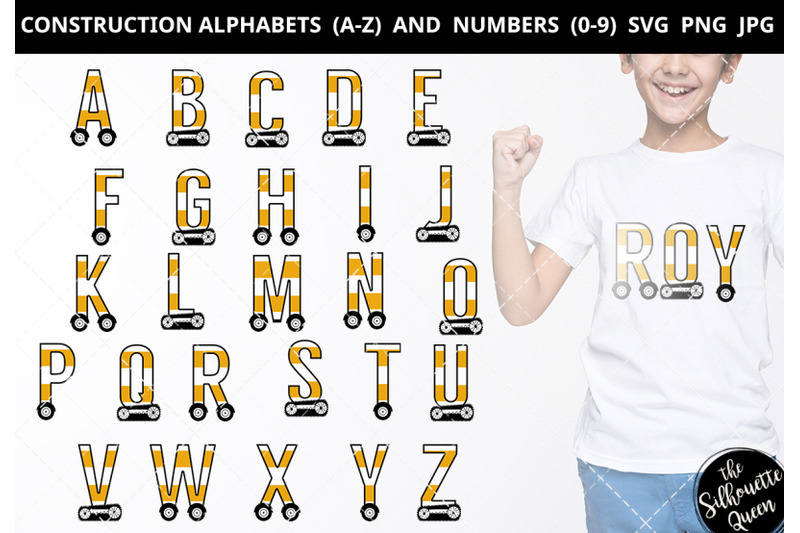 contruction-alphabet-number-silhouette-vector