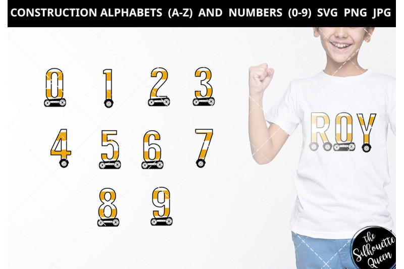 contruction-alphabet-number-silhouette-vector