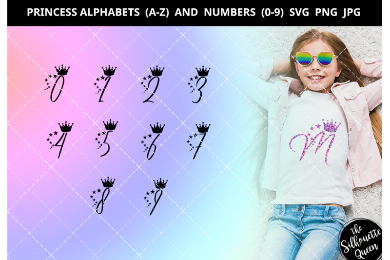princess-alphabet-number-silhouette-vector