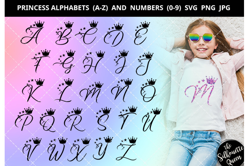 princess-alphabet-number-silhouette-vector