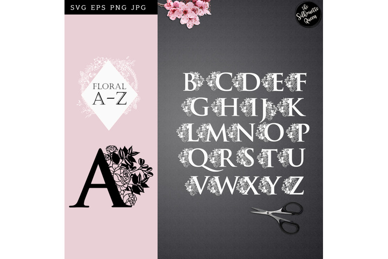 floral-alphabet-silhouette-vector