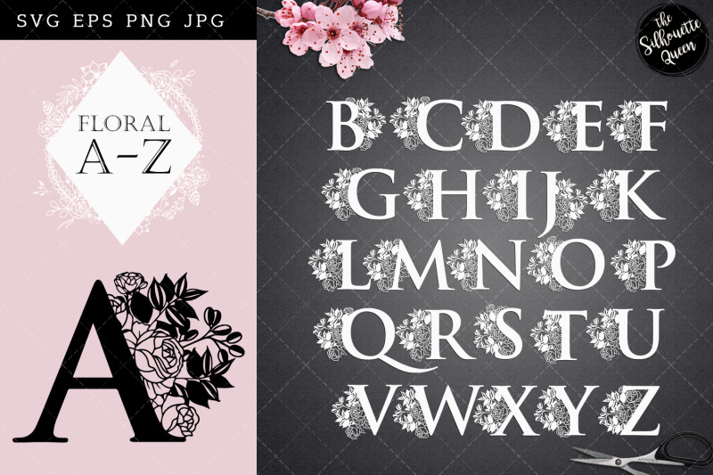 floral-alphabet-silhouette-vector