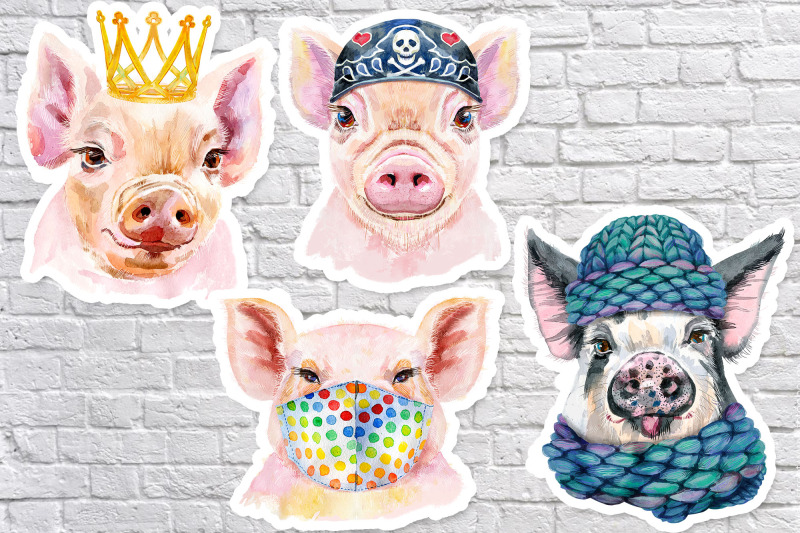 cute-watercolor-pigs-part-4
