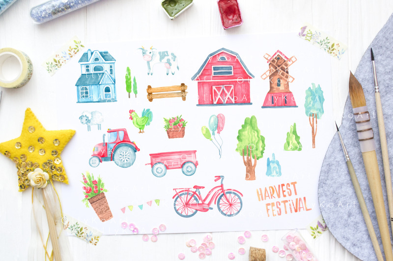 watercolor-farm-clipart