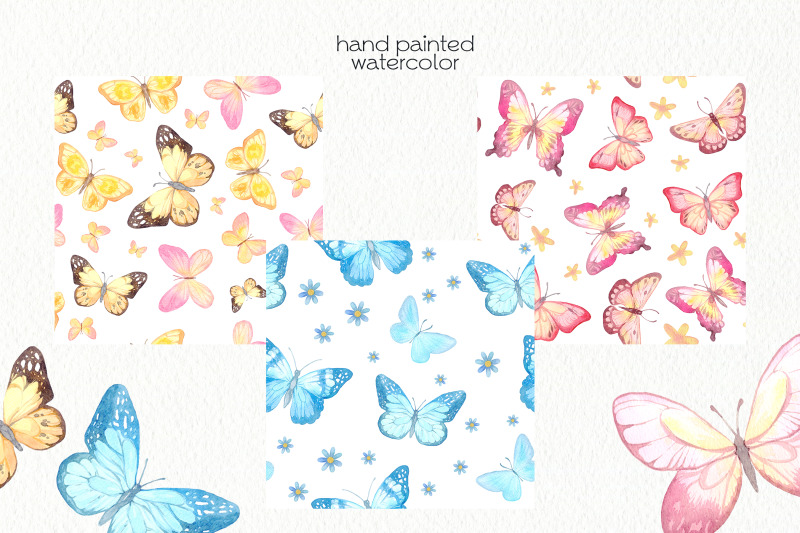 watercolor-butterflies-seamless-patterns