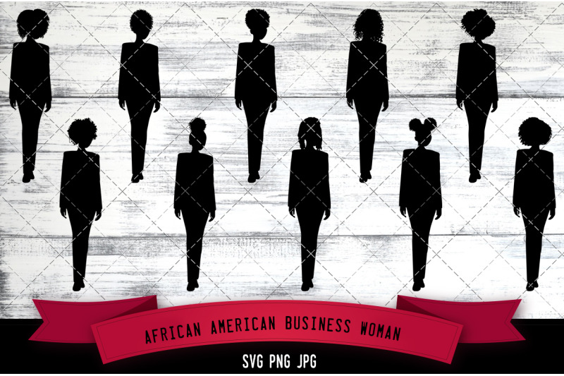 african-american-business-woman-silhouette-vector