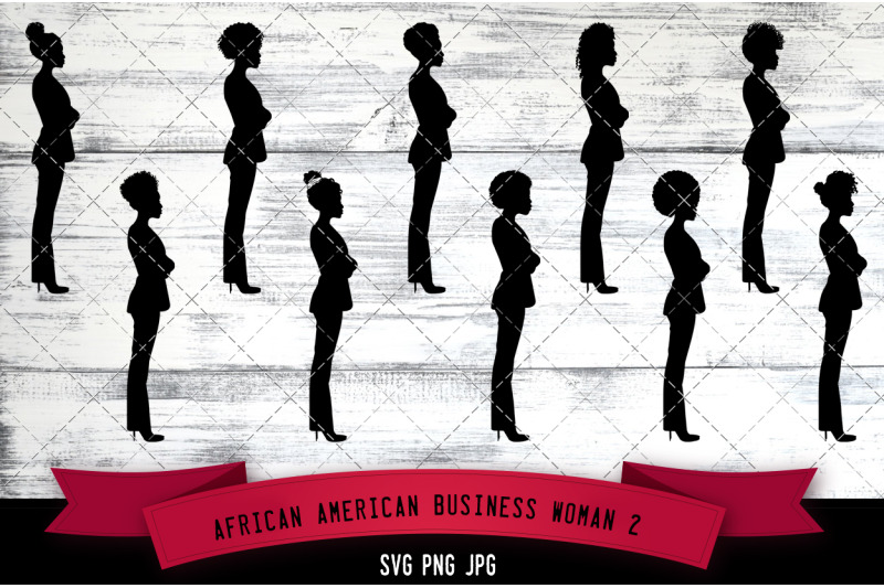 african-american-business-woman-silhouette-vector