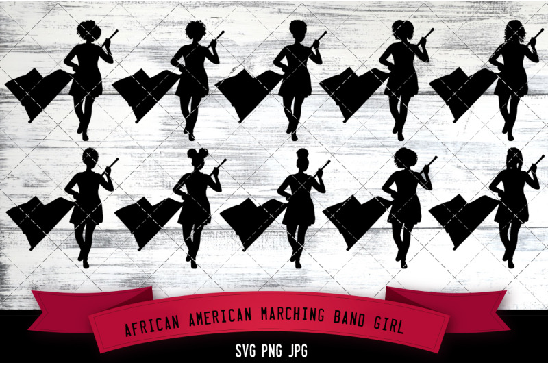 african-american-marching-band-girl-silhouette-vector