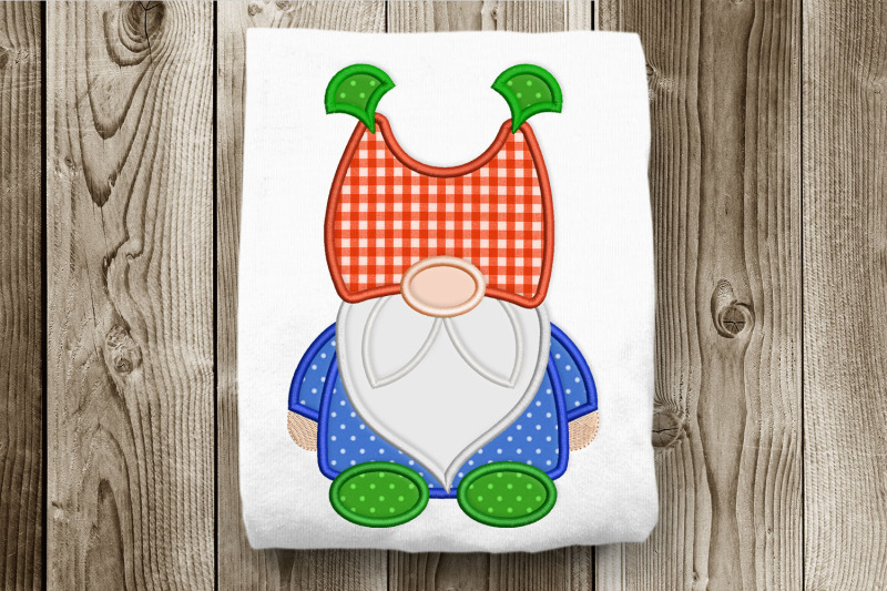 gnome-with-double-point-hat-applique-embroidery