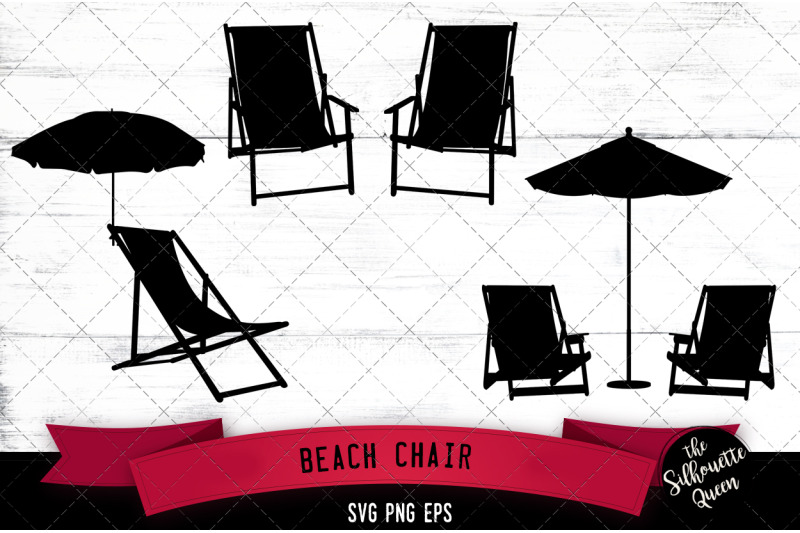 beach-chair-silhouette-vector