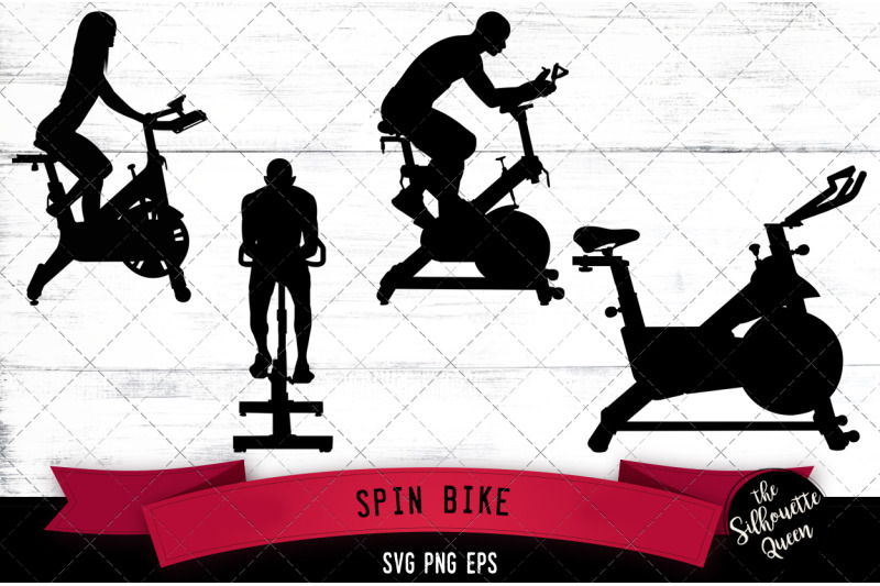 spin-bike-silhouette-vector