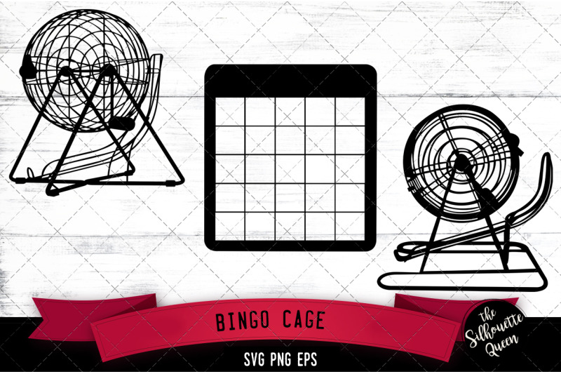 bingo-cage-silhouette-vector