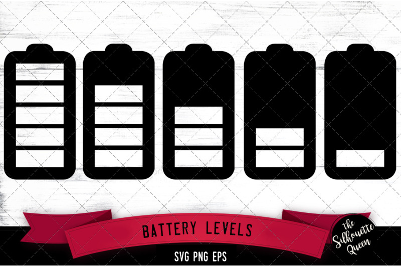 battery-levels-silhouette-vector