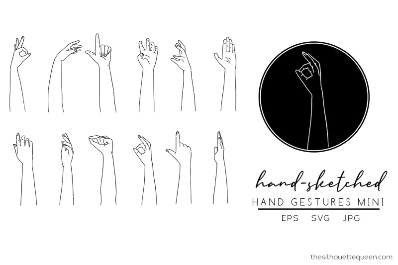 hand-gesture-mini-silhouette-vector