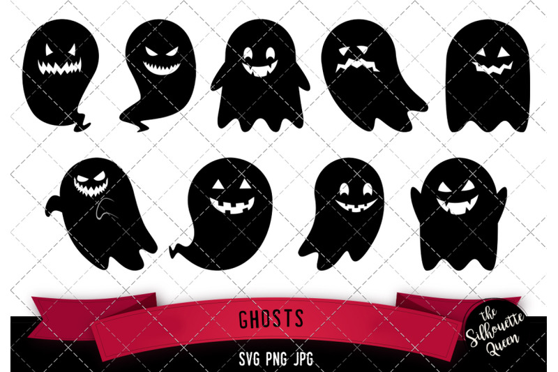 ghosts-silhouette-vector