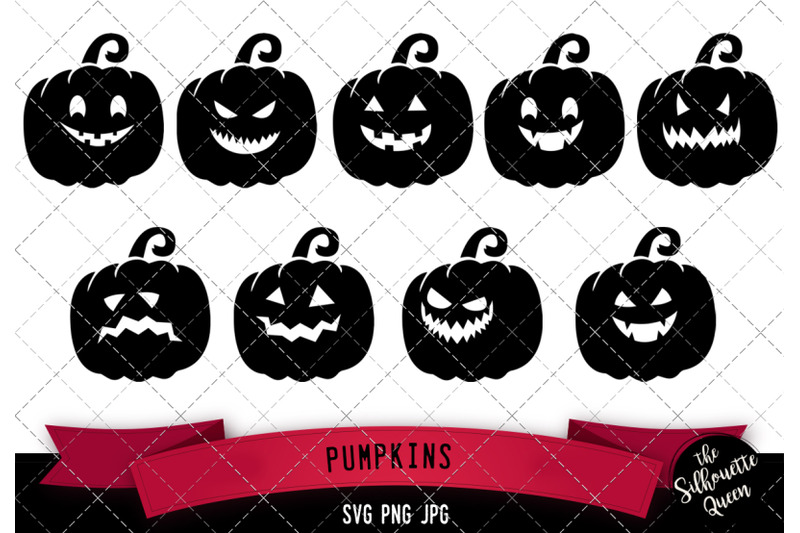 Pumpkins Silhouette Vector By The Silhouette Queen | TheHungryJPEG