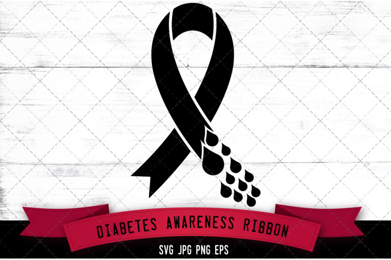 diabetes-awareness-ribbon-silhouette-vector