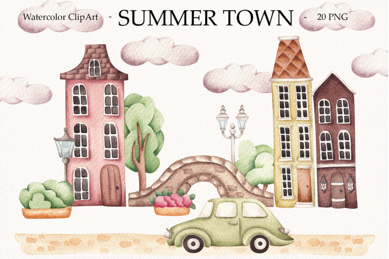 watercolor-clipart-summer-town