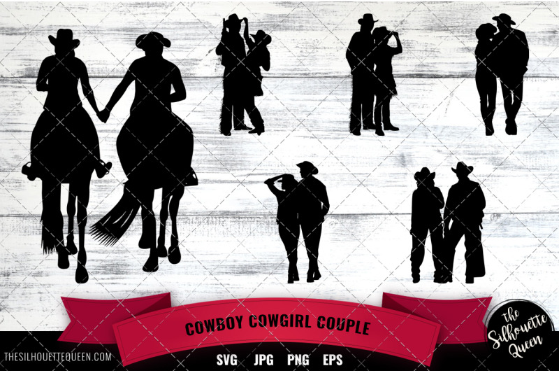 cowboy-cowgirl-silhouette-vector