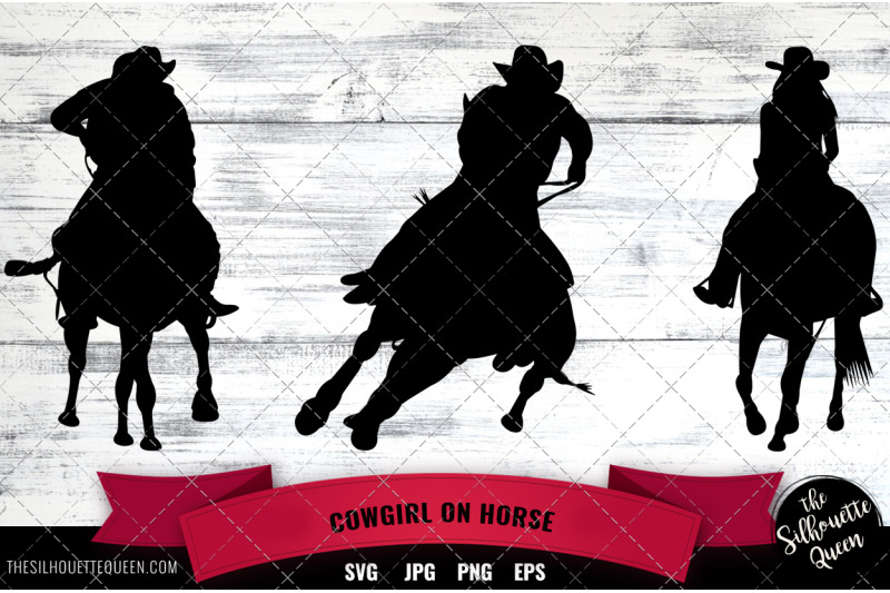 cowgirl-on-horse-silhouette-vector