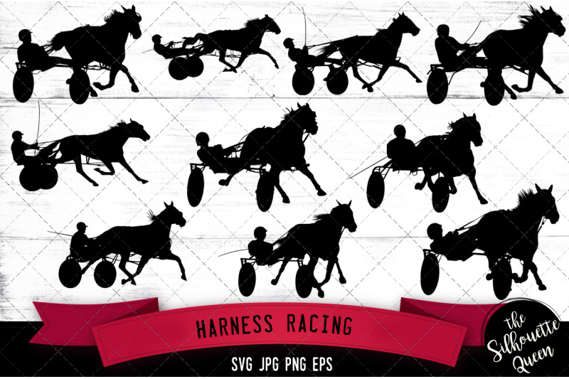 harness-racing-silhouette-vector
