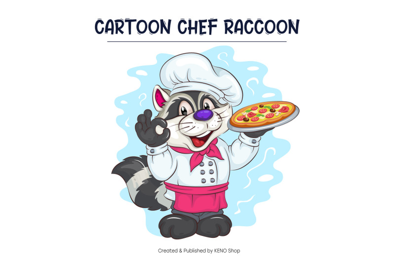 cartoon-chef-raccoon-t-shirt-png-svg