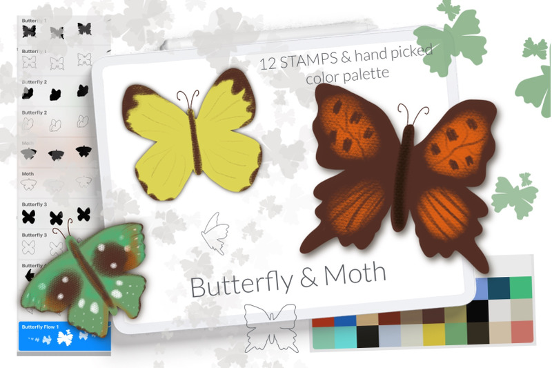 butterfly-and-moth-procreate-stamp-brushes-spring