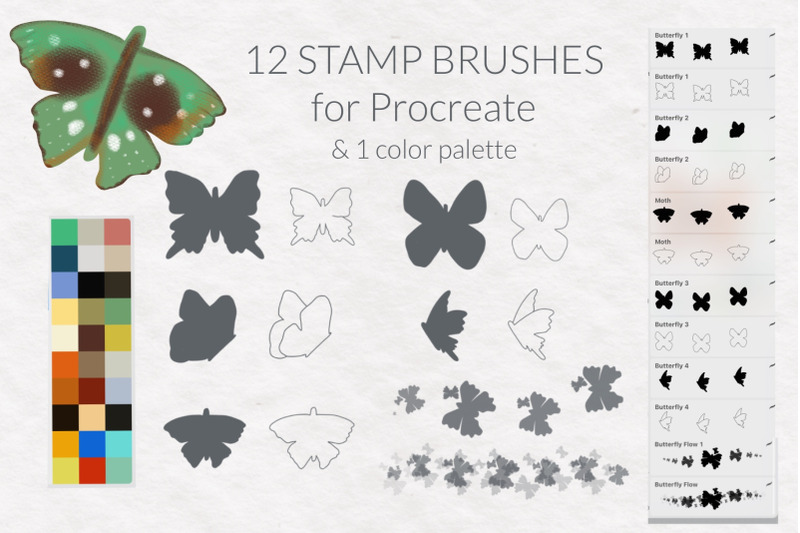 butterfly-and-moth-procreate-stamp-brushes-spring