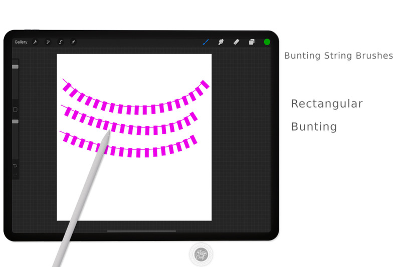 procreate-brush-set-heart-string-brush-bunting-flags-heart-procreat