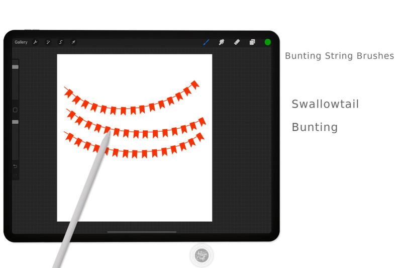 procreate-brush-set-heart-string-brush-bunting-flags-heart-procreat