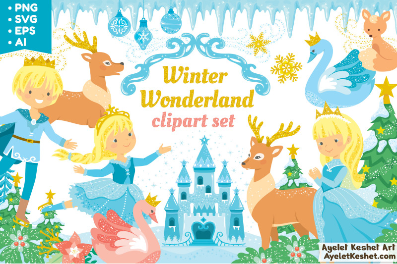 winter-wonderland-clipart-set