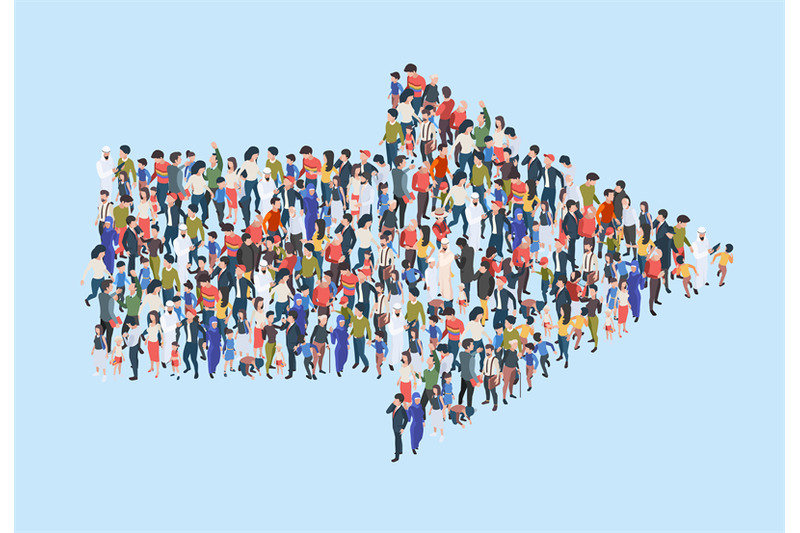 crowd-arrow-success-people-walking-in-direction-arrow-shapes-large-gr