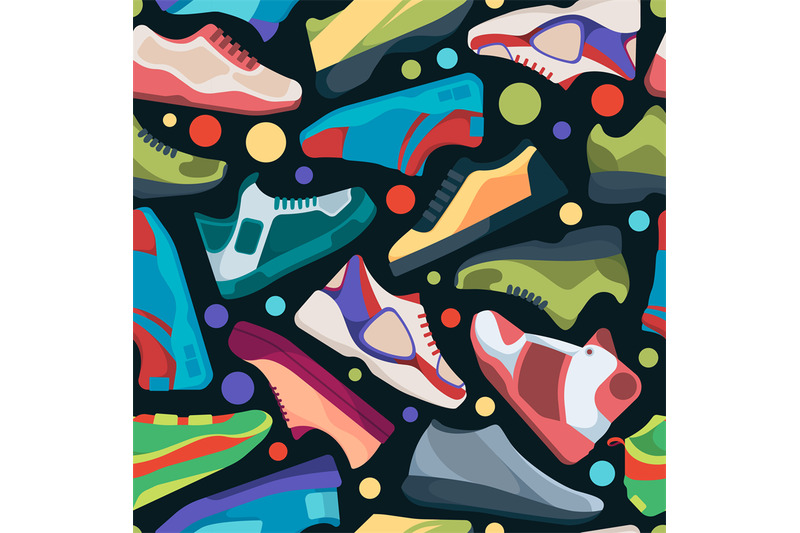 sneakers-pattern-textile-design-with-athletic-streetwear-sneakers-for