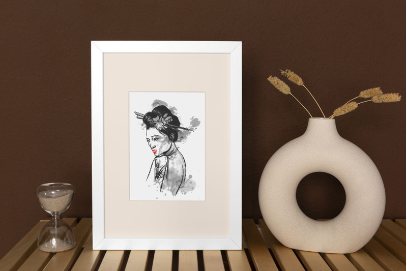 geisha-clipart-watercolor-oriental-clipart