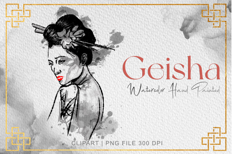 geisha-clipart-watercolor-oriental-clipart