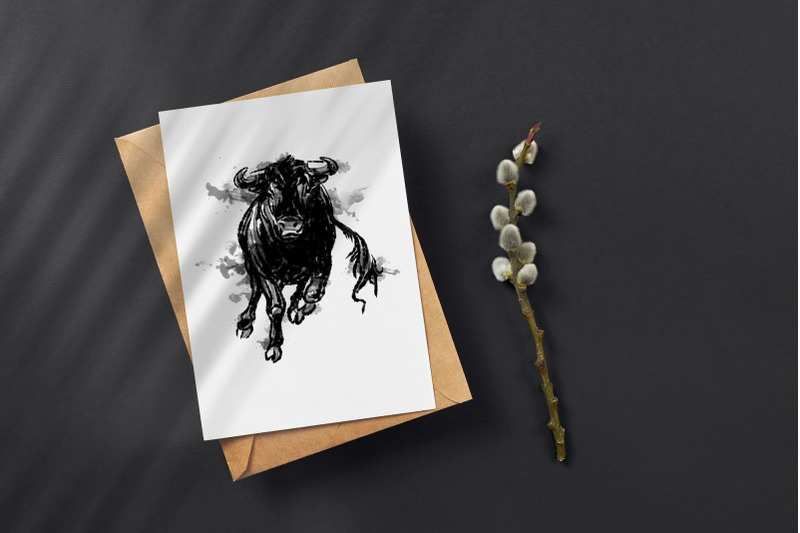 buffalo-running-clipart