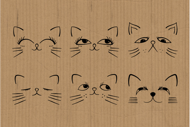 adorable-pet-cat-face-vector-clipart