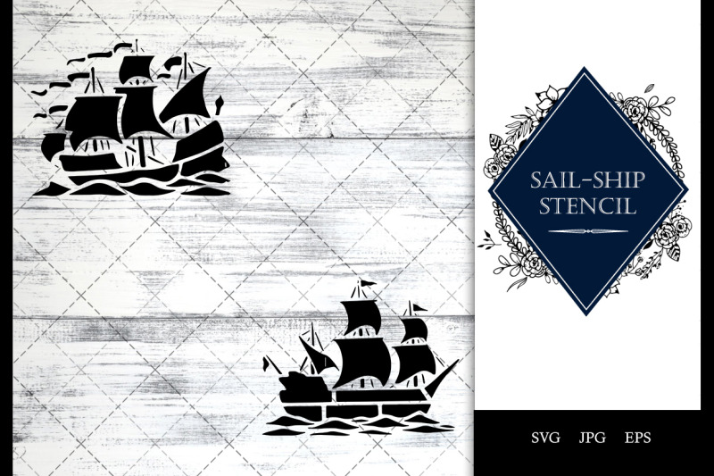 sail-ship-stencil-vector-svg