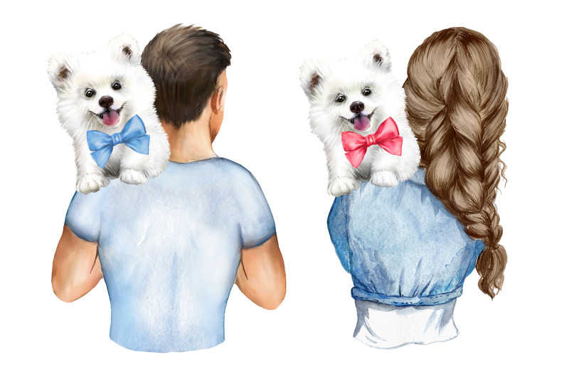 samoyed-dog-watercolor-clipart-png-dog-dog-portrait-dog-print