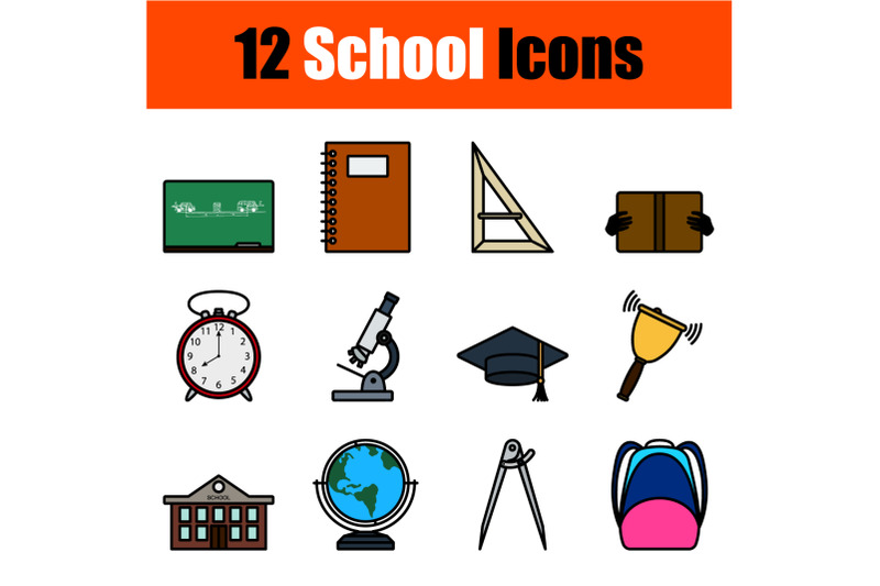 school-icon-set