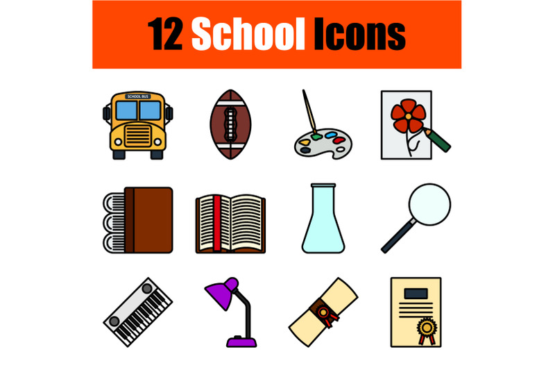 school-icon-set