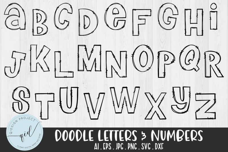 doodle-letters-and-numbers-with-41-character