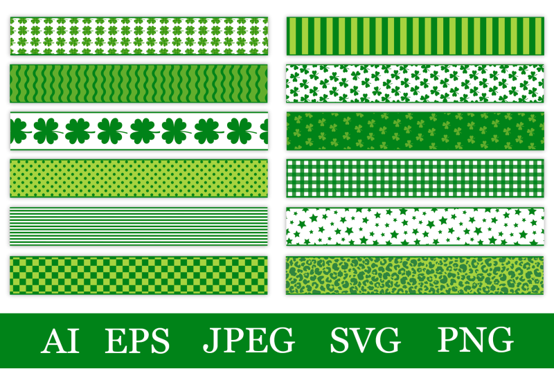 st-patricks-seamless-ribbons-ribbons-st-patricks-template