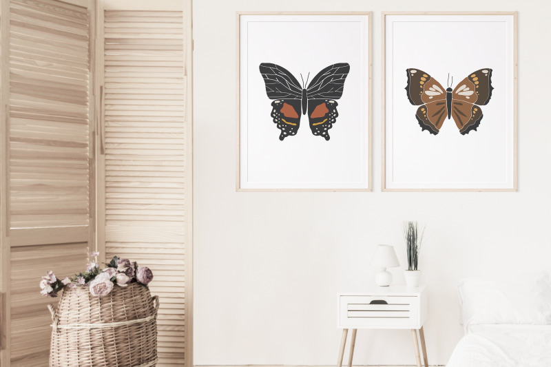 boho-butterflies-clipart-abstract-butterfly-elements