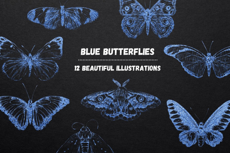 blue-glitter-butterflies