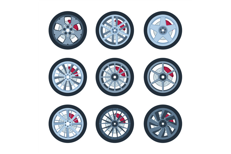 wheels-with-brake-pads-modern-vehicle-wheels-circle-round-forms-detai