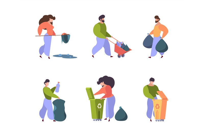 people-save-nature-characters-recycling-garbage-clean-environment-vol