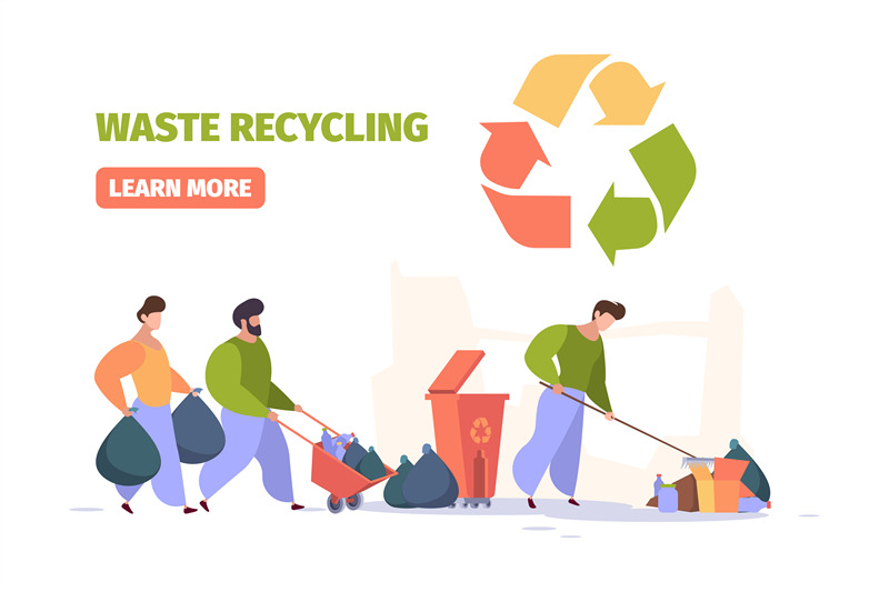 waste-recycling-people-save-nature-cleaning-plastic-waste-disposables